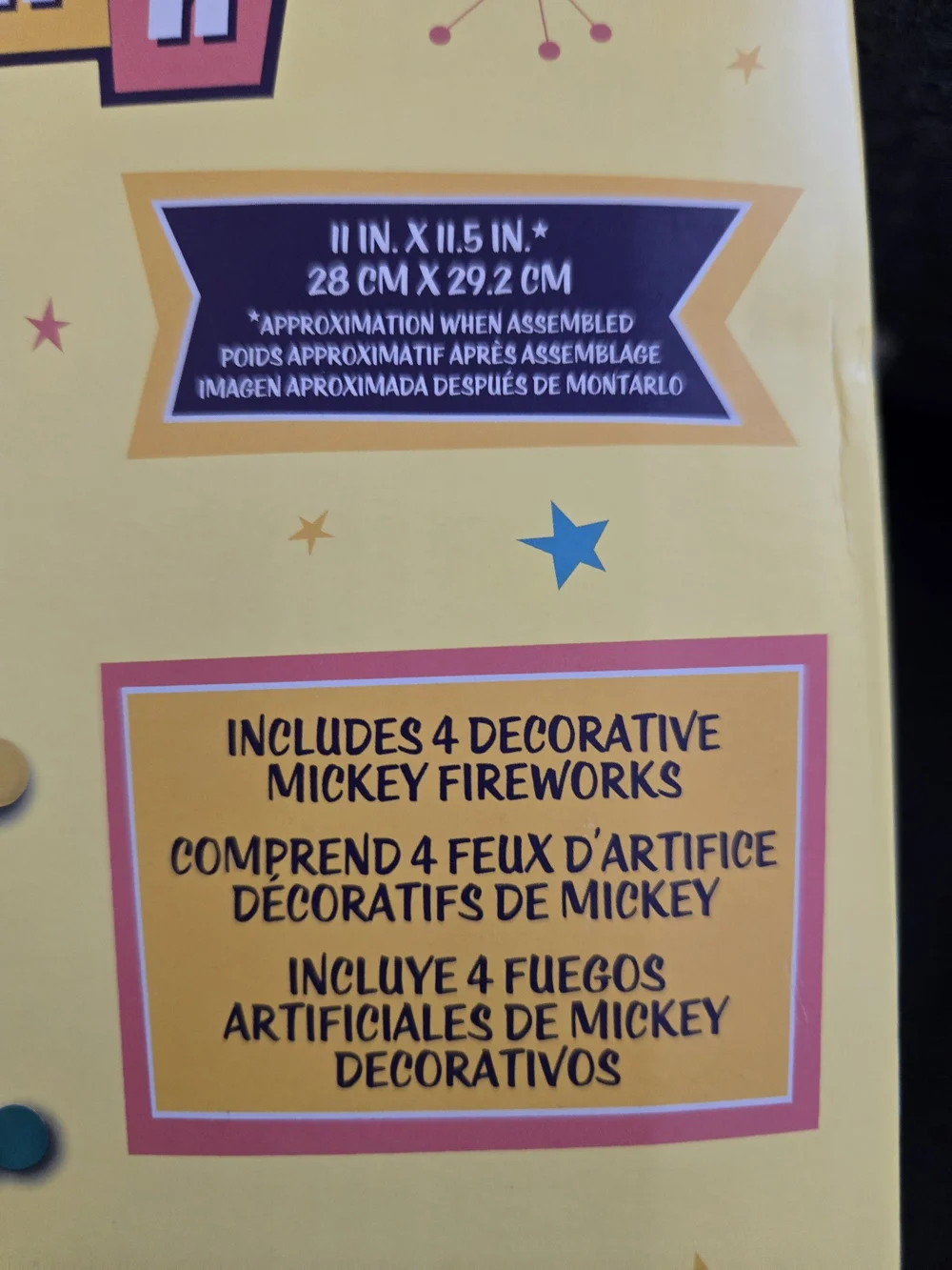 Rare!!! Disney Play in the Park Solid Metal Fireworks Hanging Wall Decor.